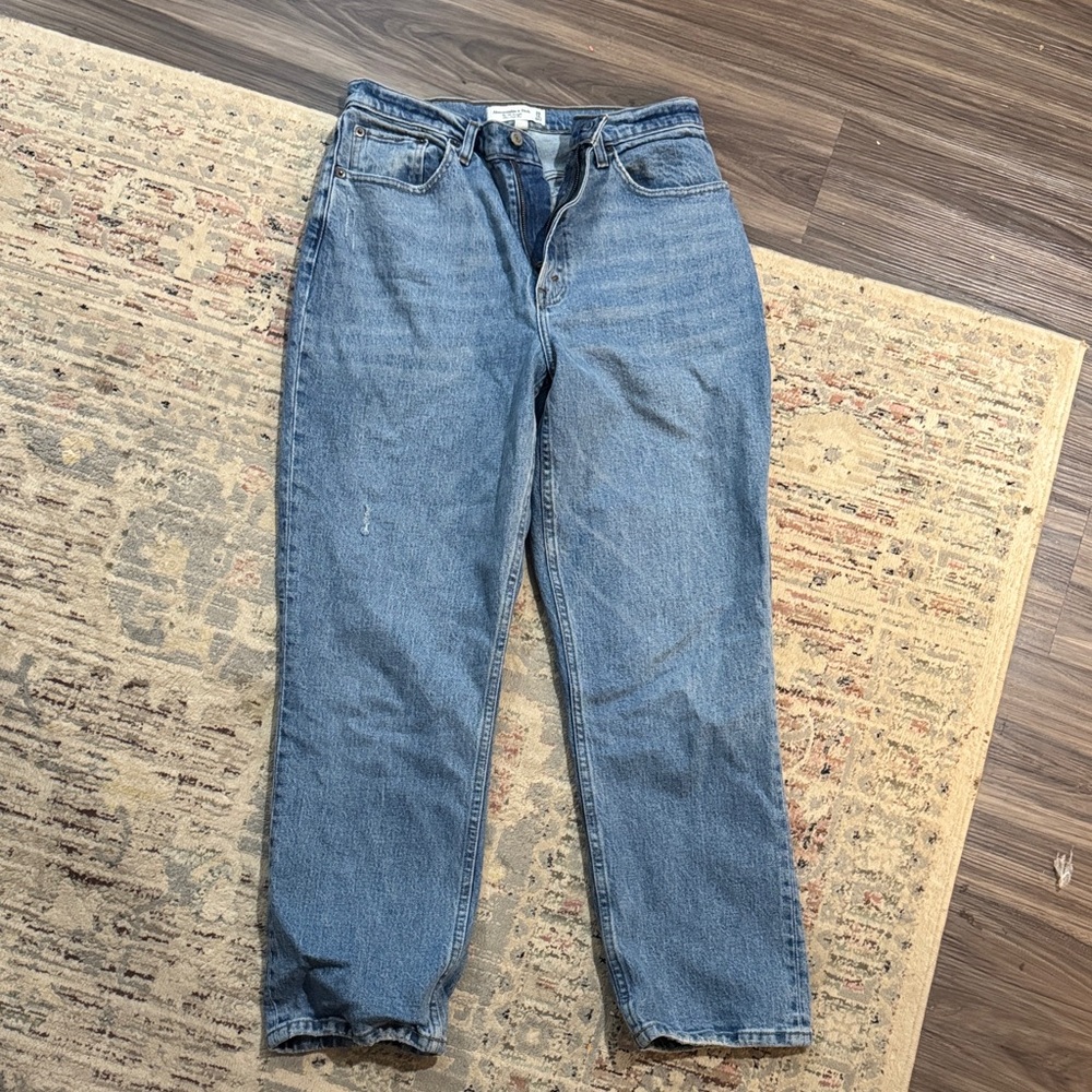 Abercrombie & Fitch Blue Straight Leg Jeans